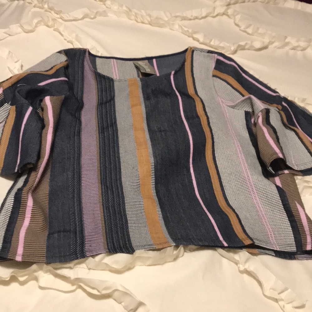 Anthropology Dolan size 1 blue/gray multi top